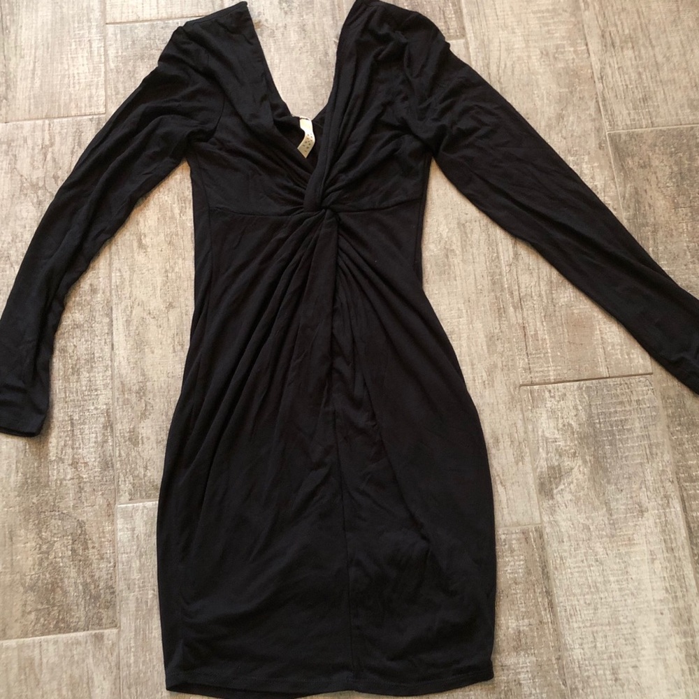Long sleeve black dress